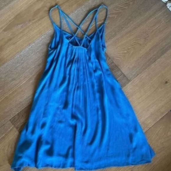 ELAN Dusty Blue Cobalt Cover-Up Slip Dress - Picture 5 of 7